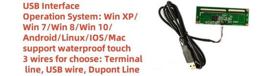 43 بوصة 10 نقطة شاشة لمس سعة عرض واجهة USB G + G هيكل