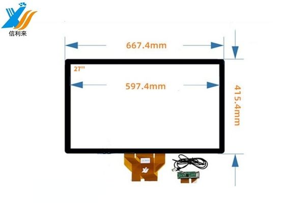 27 بوصة شاشة لمسة سعة مع نوع واجهة USB لمواجهات الإنسان والآلة الصناعية