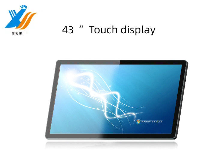 43 " VGA HDMI واجهة الشاشة اللمسية العرض متعدد النقاط PCAP الشاشة اللمسية LCD تخصيص مقاوم للماء المقاوم للزيت قلم اللمس لمسة الإصبع لمسة مضادة للأشعة فوق البنفسجية AR AG AF التعليم التجاري