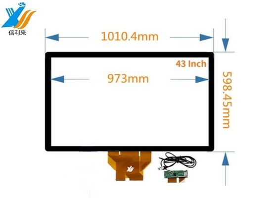 سعر جيد 43 بوصة 10 نقطة شاشة لمس سعة عرض واجهة USB G + G هيكل الانترنت